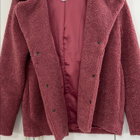 Old Navy Pink Teddy Jacket Oversized Plush - Picture 2 of 4